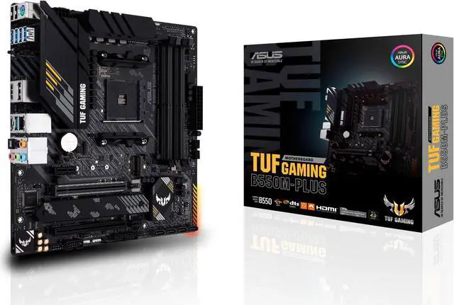 Main image of ASUS TUF GAMING B550M-PLUS AMD AM4 (3rd Gen Ryzen(tm)) Micro ATX gaming motherboard (PCIe 4.0, 2.5Gb LAN, BIOS FlashBack, HDMI 2.1, USB 3.2 Gen 2, Addressable Gen 2 RGB header and AURA Sync)