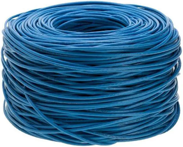 Alt view image 5 of 5 - Cables Direct Online Blue Cat6 Cable 1000ft Solid Bare 23AWG Copper Wire Riser CMR Bulk Ethernet Cable  550MHz PoE++ (4PPoE) UTP
