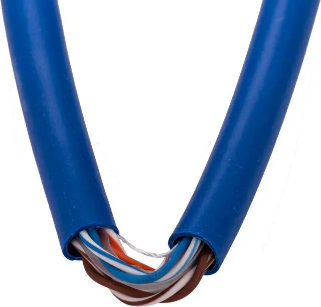 Alt view image 3 of 5 - Cables Direct Online Blue Cat6 Cable 1000ft Solid Bare 23AWG Copper Wire Riser CMR Bulk Ethernet Cable  550MHz PoE++ (4PPoE) UTP