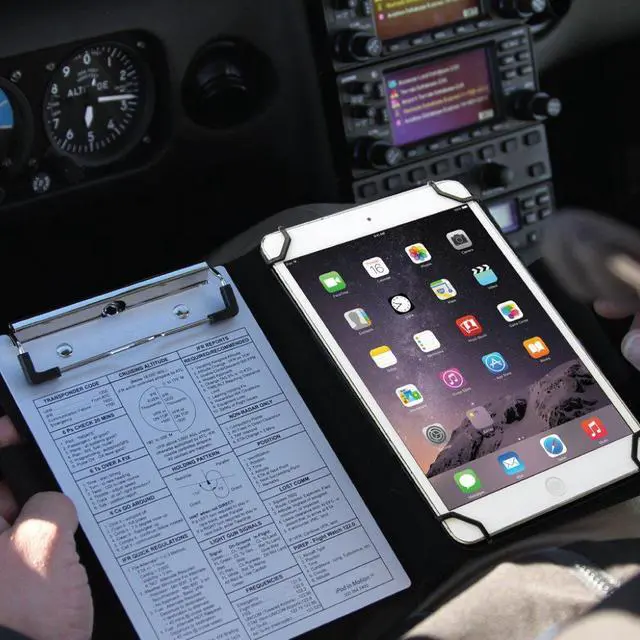 Alt view image 3 of 5 - MYGOFLIGHT Universal Full-Size Leather Folio C EFB Pilot Kneeboard and Clipboard - iPad Pro 9.7", 10.5", 11", iPad Air 1, 2, 3, 4, 5, iPad 2, 3, 4, 9.7", 10.2", 9"-11" Tablets
