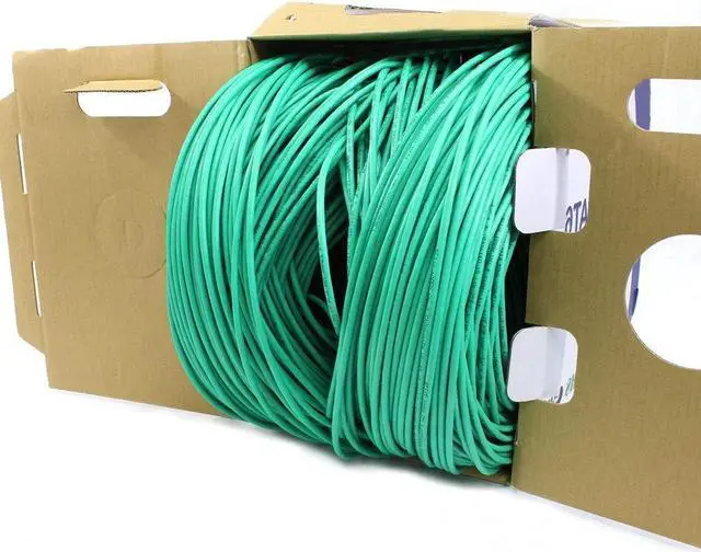 Alt view image 2 of 5 - Infinity Cable Products Cat6 Riser (CMR) Ethernet Cable 1000ft Green 23AWG UTP 550MHz UL Certified Easy Pull Reelex II Box Bulk Networking LAN Cable