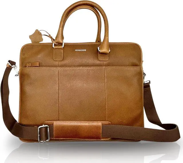 Alt view image 4 of 5 - Laptop Bag with Multiple Compartment and Pockets - Briefcases for men and Women with Trolley Compatible Strap on the Back - Briefcase Laptop Bag with Fit 16" (Style 2)