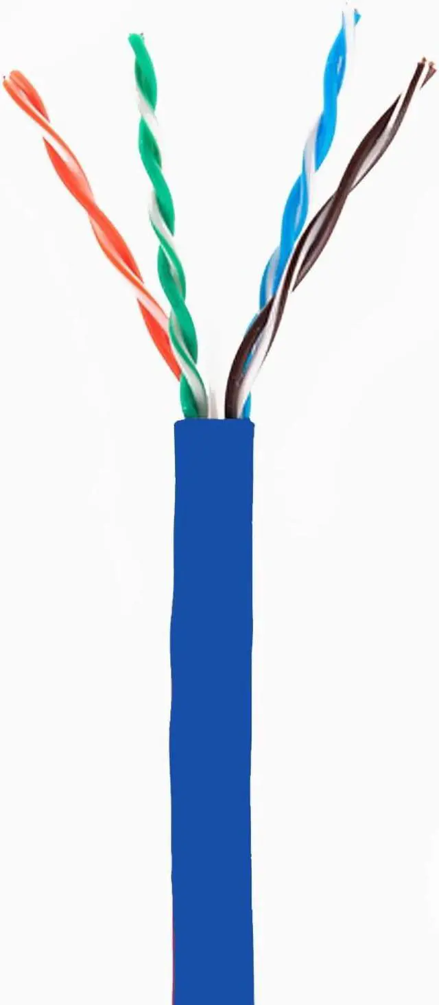 Alt view image 2 of 5 - Cat6 Riser (CMR), Ethernet Cable 1000ft, Blue, No Spline, Unshielded Twisted Pair (UTP) 23AWG, Solid Pure Bare Copper, 550MHz, UL Certified, Easy to Pull (Reelex II) Box, Bulk Networking LAN Cable
