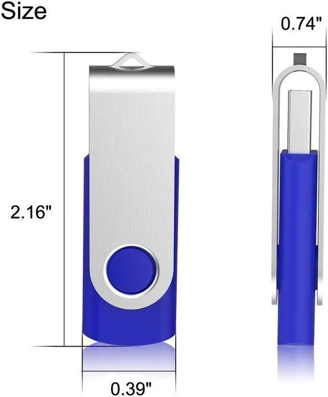 Alt view image 4 of 5 - Aiibe 16 GB Flash Drive Bulk USB Flash Drive 16GB 50 Pack USB 2.0 Thumb Drives Memory Stick USB Drive 16GB, Blue