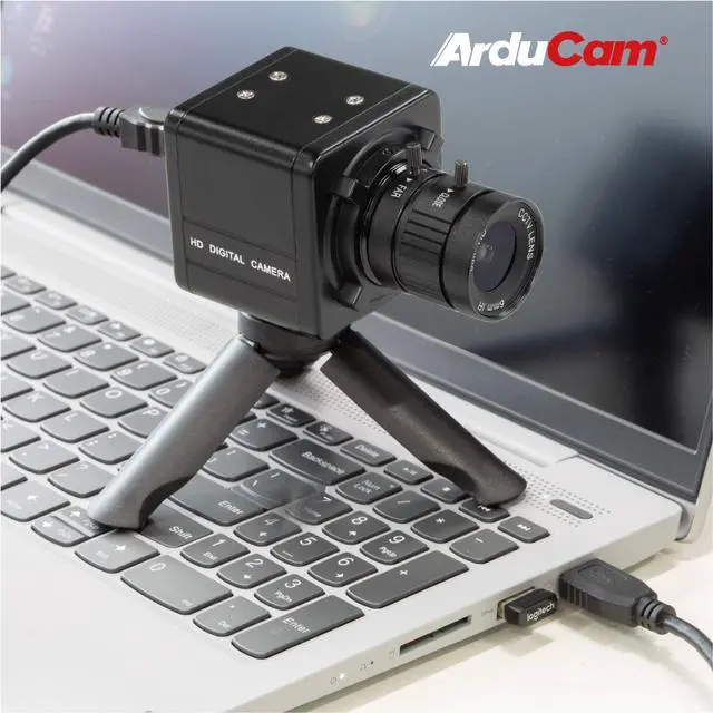 Alt view image 5 of 5 - Arducam for Raspberry Pi HQ Camera, 12MP IMX477 HQ Webcam with Audio, 6mm CS-Mount Lens, Metal Enclosure, Tripod and USB Cable