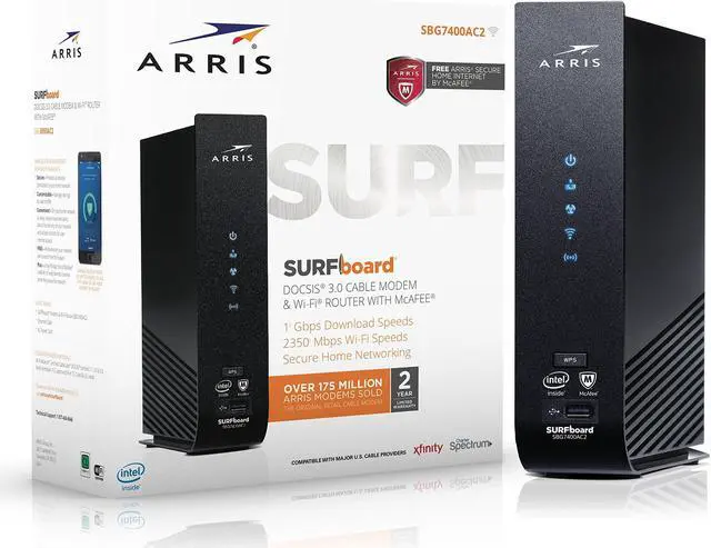 Main image of ARRIS Surfboard SBG7400AC2 Cable Modem/Wi-Fi Router with McAfee, 1000548
