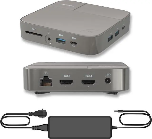 Main image of AUIMCE Dual 4K USB C Docking Station Dual Monitor 2 HDMI with 130W Power Supply, Single 8K@30Hz or Dual 4K@60Hz for Dell, HP, Thinkpad, Thunderbolt MacBook Laptop
