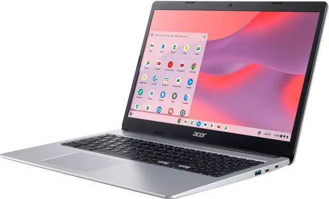 Alt view image 3 of 5 - acer Chromebook 315 15.6 HD Laptop, Intel Celeron N4020, 4GB RAM, 64GB eMMC, Chrome OS + Protective Sleeve, Silver