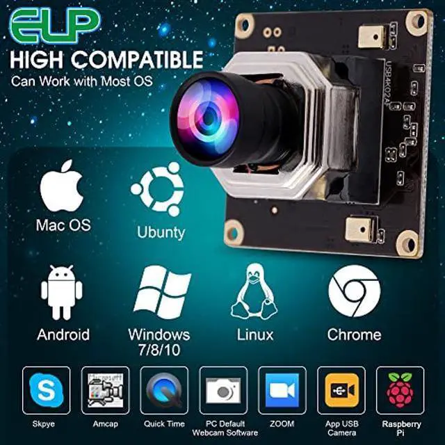 Alt view image 3 of 5 - 4K USB Camera Module Autofocus with Dual Microphone for Computer and Raspberry Pi Mini UVC USB2.0 Webcam Board 8mp Industrial Lightburn Camera IMX415 PC Camera Audio Video Web Camera for Laptop