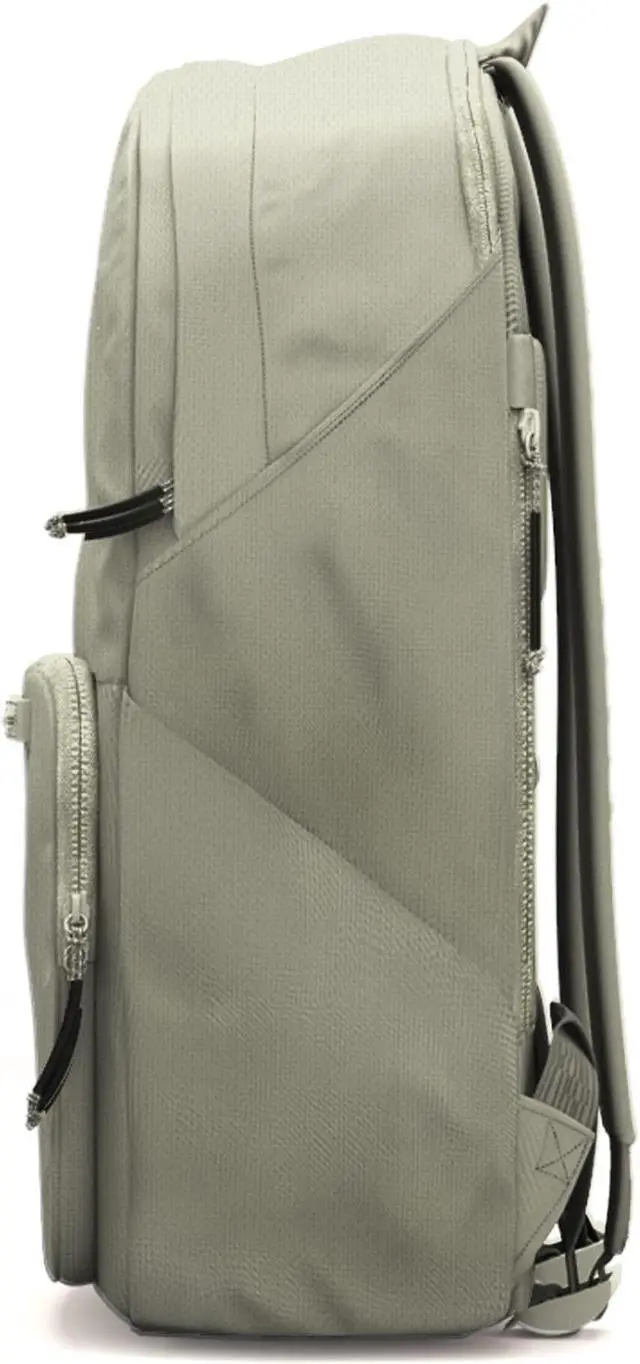 Alt view image 3 of 5 - The Brevite Backpack- Casual daypack backpacks for every function. Compact but spacious 18L aesthetic traveling backpack with laptop compartment. (Green)