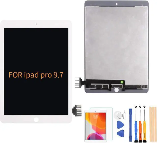 Main image of A-MIND for iPad Pro 9.7 2016 A1673 A1674 A1675 LCD Display Touch Screen Assembly Replacement Parts, Tablet Front Panel & LCD Screen Repair,with Free Tool Set + Screen Protector (White)