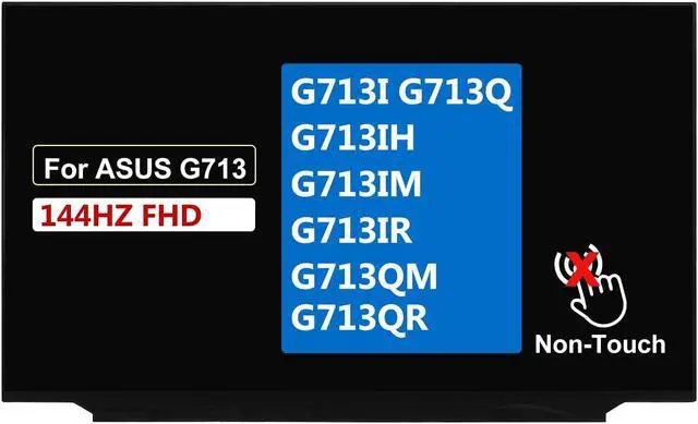 Alt view image 2 of 5 - BTSELSS B173HAN04.0 LCD Screen for ASUS ROG Strix G17 G713 G713I G713Q G713IH G713IM G713IR G713QM G713QR Display Panel Replacement 17.3" 40 Pins 144 Hz FHD 1080P