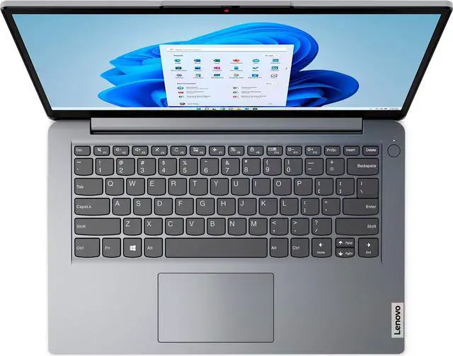 Alt view image 2 of 5 - Lenovo Ideapad 1i Laptop (14" HD Anti-glare Display, Intel Celeron N4020, 4GB RAM, 64GB Storage, UHD Graphics) School, Kids & Education Laptop, Webcam, Wi-Fi 6, Type-C, Win 11 Home in S mode, Grey