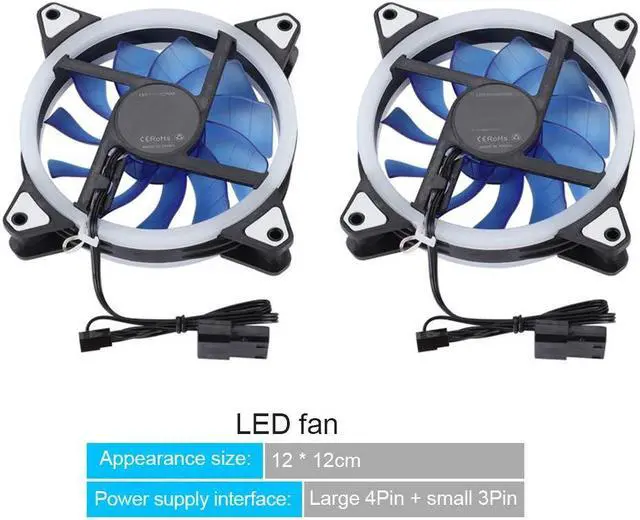 Alt view image 4 of 5 - DIY 240mm Water Cooling Kit, DIY 240mm Cooler CPU/GPU Block Pump Reservoir with LED Fan Heat Sink Computer Water Cooling Connectors Kit, Liquid CPU Cooler Kit