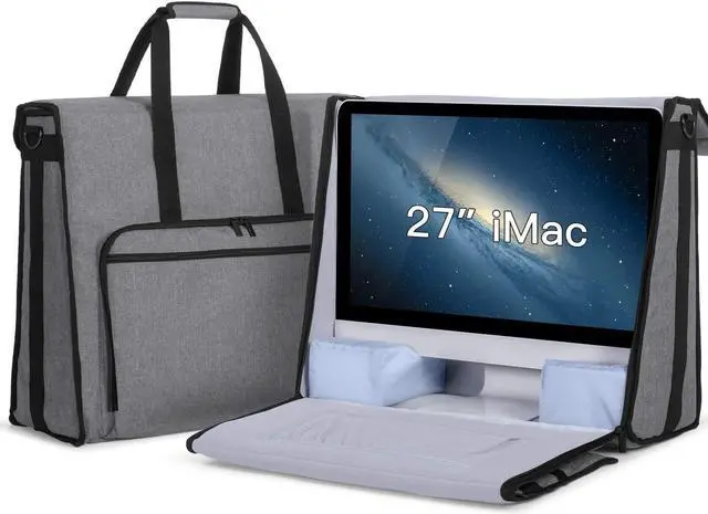 Main image of Damero Carrying Tote Bag Compatible with Apple 27" iMac Desktop Computer, Travel Storage Bag for iMac 27-inch and Other Accessories, Gray