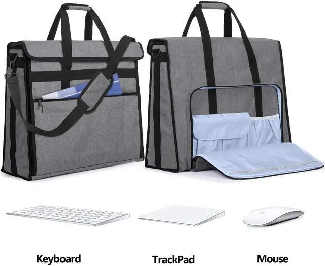 Alt view image 2 of 5 - Damero Carrying Tote Bag Compatible with Apple 27" iMac Desktop Computer, Travel Storage Bag for iMac 27-inch and Other Accessories, Gray