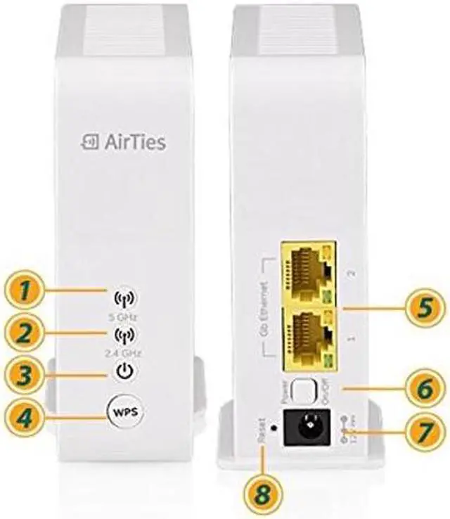 Alt view image 2 of 5 - AT&T Air 4920 Airties Smart Wi-Fi Extender - White