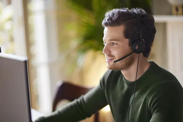 Alt view image 3 of 5 - Jabra Engage 50 II Wired Mono Headset with Link Call Control - Noise-Cancelling 3-Mic Technology and USB-A Cable - Works with All Leading Unified Communications Platforms Such as Zoom & Unify - Black