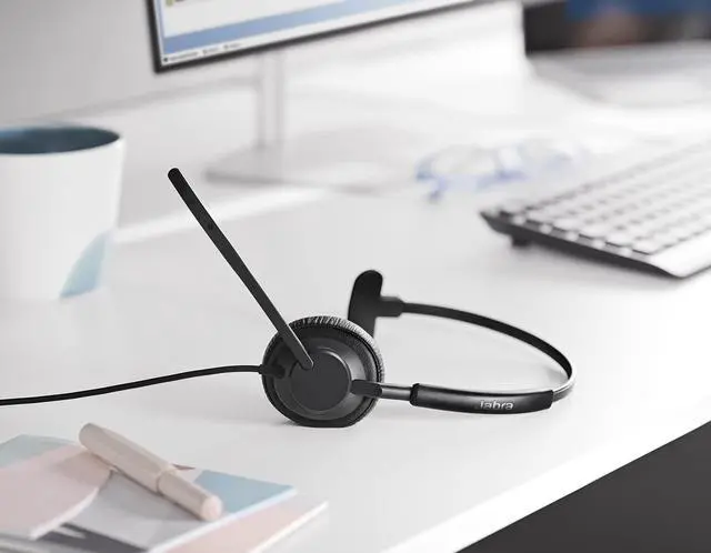 Alt view image 5 of 5 - Jabra Engage 50 II Wired Mono Headset with Link Call Control - Noise-Cancelling 3-Mic Technology and USB-A Cable - Works with All Leading Unified Communications Platforms Such as Zoom & Unify - Black