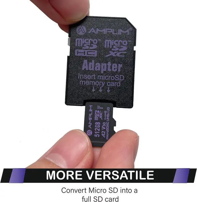 Alt view image 4 of 5 - Amplim Micro SD Card 512GB | MicroSD Memory Plus Adapter | Extreme High Speed 170MB/S A2 MicroSDXC U3 Class 10 V30 UHS-I for Nintendo, GoPro Hero, Surface, Phone, Camera Cam, Tablet