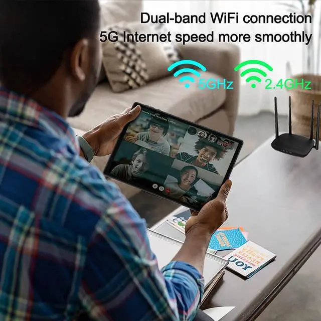Alt view image 5 of 5 - 2024 Tablet 10 inch Android 13 Tablets with 14GB RAM 128GB ROM, Octa-Core 2.0 GHz, 8000mAh Battery, 5G WiFi, Bluetooth 5.0, HD IPS Touchscreen, 5+8MP Camera Tablet with Keyboard Mouse Case, Gifts Grey