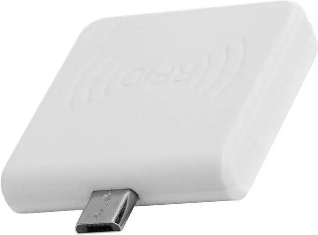 Alt view image 4 of 5 - Portable Phone RFID Readers, Micro USB UHF RFID Handheld Writer Reader, High Frequency RFID ID Reader for Smartphone (White)