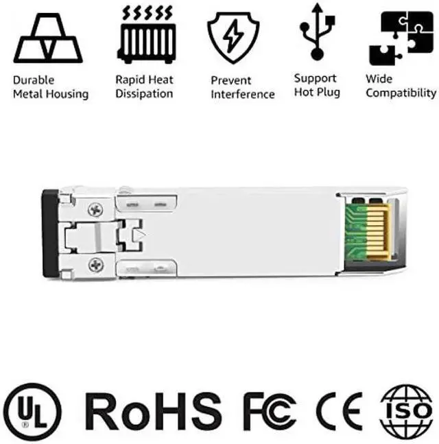 Alt view image 3 of 5 - OPSTRAN 10GBASE-LR SFP+ Optical Transceiver Module Compatible with Fortinet FN-TRAN-SFP+LR FS-TRAN-SFP+LR FG-TRAN-SFP+LR 10G SFP+ LR 1310nm 10km DDM Duplex LC SMF