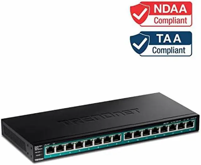 Alt view image 3 of 5 - 16-Port GIGABIT POE+ Switch(123W)