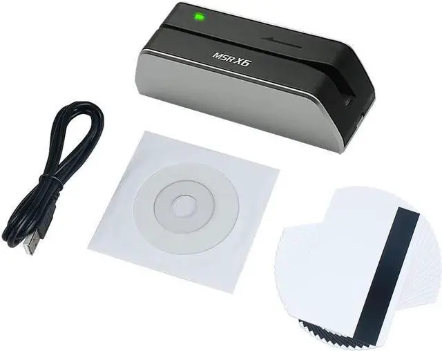 Alt view image 3 of 3 - MSR X6 Magnetic Card Reader Writer USB 3-Track Swipe