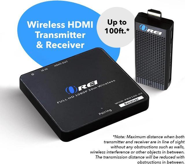 Alt view image 2 of 5 - OREI Wireless HDMI Transmitter & Receiver - Extender Full HD 1080p Wirelessly Upto 100 Ft with Dongle - Perfect for Streaming, Laptops, PC, Media and More