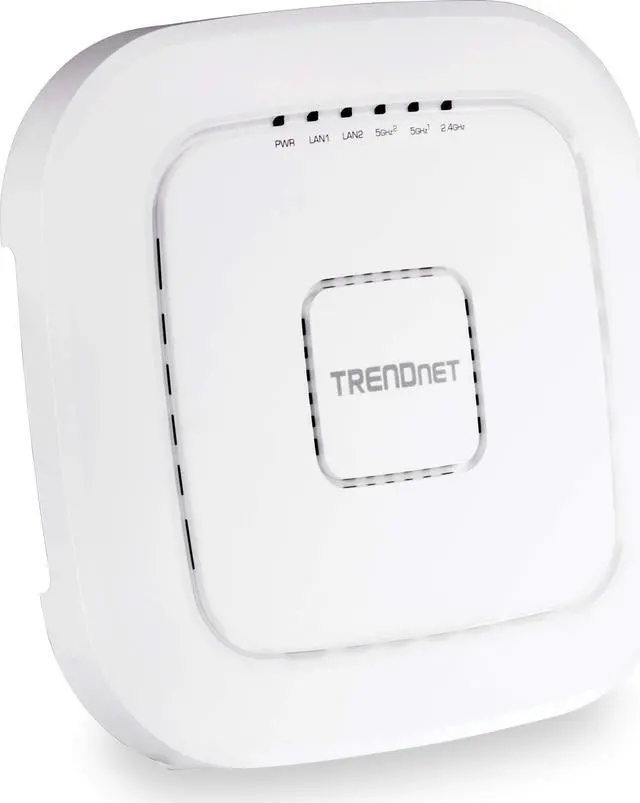 Main image of TRENDnet AC2200 Tri-Band PoE+ Indoor Wireless Access Point, 867Mbps WiFi AC + 400Mbps WiFi N Bands, Wave 2 MUMIMO, Client Bridge, WDS, AP, WDS Bridge, WDS Station, Repeater Modes, White, TEW-826DAP