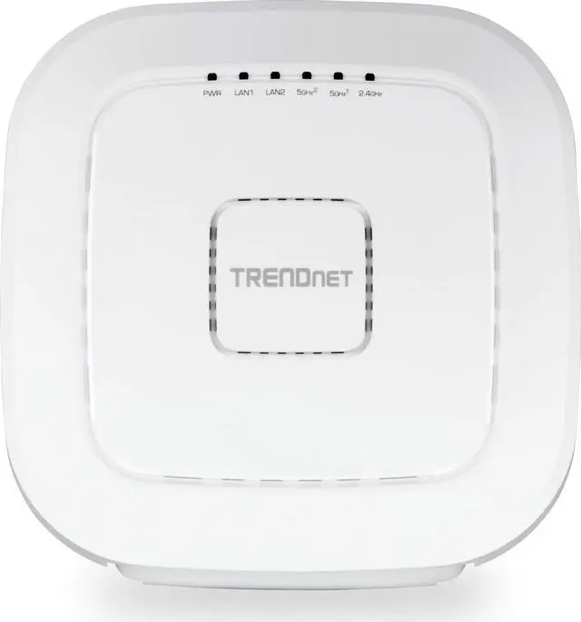 Alt view image 2 of 5 - TRENDnet AC2200 Tri-Band PoE+ Indoor Wireless Access Point, 867Mbps WiFi AC + 400Mbps WiFi N Bands, Wave 2 MUMIMO, Client Bridge, WDS, AP, WDS Bridge, WDS Station, Repeater Modes, White, TEW-826DAP