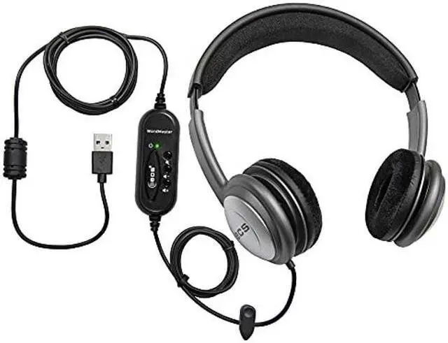 Alt view image 3 of 5 - ECS OHUSB WordSlinger USB Transcription Headset with Infinity-3 USB Foot Pedal - Includes USB Hub and Hook Holder