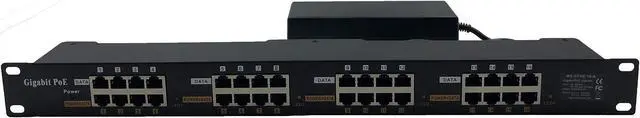 Alt view image 2 of 5 - PoE Texas GPOE-16A-48v120w | Passive 802.3af Power Over Ethernet Injector for 16 PoE Cameras, IP Phones, WiFi Access Points and More | Includes 48 Volt Power Supply