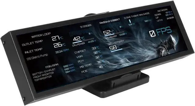 Alt view image 4 of 5 - Heayzoki 8.8 Inch Screen Computer Temp Monitor, PC Sensor Panel Display, USB Mini Screen PC CPU GPU Data Monitor for AIDA64, for Raspberry for for Linux (Black)