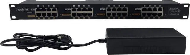 Alt view image 4 of 5 - PoE Texas GPOE-16A-48v120w | Passive 802.3af Power Over Ethernet Injector for 16 PoE Cameras, IP Phones, WiFi Access Points and More | Includes 48 Volt Power Supply