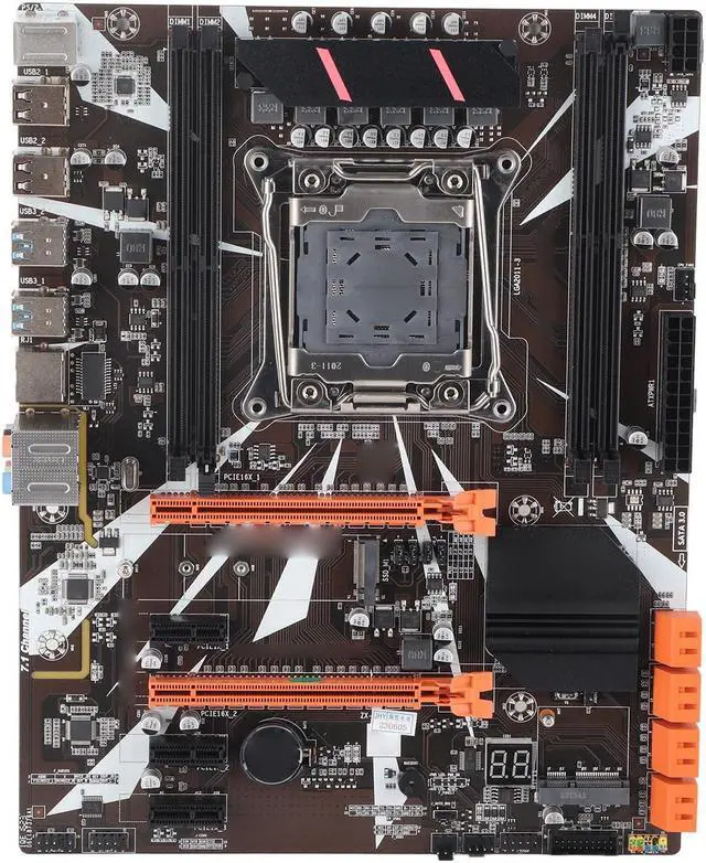Alt view image 2 of 5 - X99 LGA2011-3 DDR4 Computer Motherboard Mainboard, LGA2011 V3 Gaming Motherboard with NVME M.2, Four Channels DDR4 ECC/REG i7 Processor