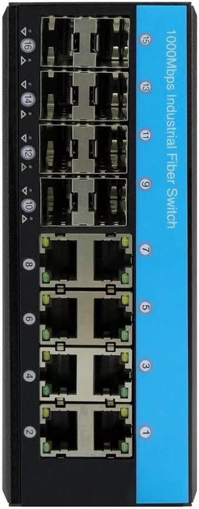 Alt view image 3 of 5 - OLYCOM POE Switch 8 Port Managed Outdoor Switch L2 10/100/1000M 8 Port SFP with Din Rail Mounted Vlan QoS STP/RSTP