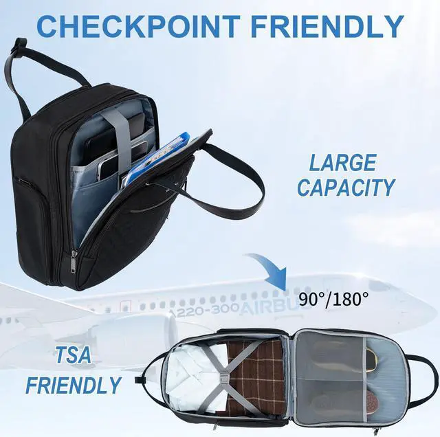 Alt view image 5 of 5 - EMPSIGN 16" Underseat Carry On Wheeled&EMPSIGN Laptop Backpack for Women 17 Inch Travel Backpack Black