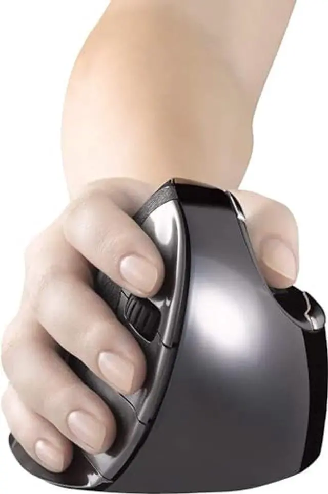 Alt view image 5 of 5 - Evoluent Mouse VMDMW - VerticalMouse D, Right Hand Ergonomic Design, Evoluent Vertical Mouse D Medium with Wireless Connection for Laptop and PC, Plus Jestik Microfiber Cloth