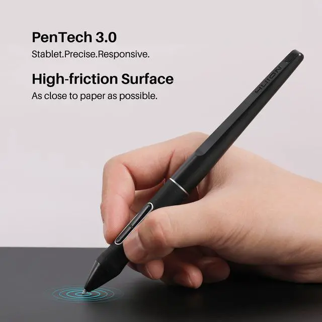 Alt view image 4 of 5 - HUION Inspiroy Dial 2 Bluetooth Wireless Graphics Drawing Tablet with Dual Dials Bundle with Artist Glove for Digital Art, Animation and Graphics Design