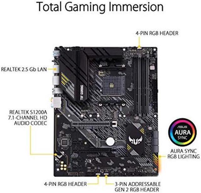ASUS TUF Gaming B550-PLUS AMD AM4 Zen 3 Ryzen 5000 u0026 3rd Gen Ryzen ATX  Gaming Motherboard (PCIe 4.0
