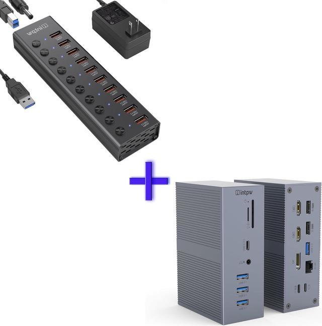 Intpw 4k triple display usb-c docking discount station,laptop docking station,computer