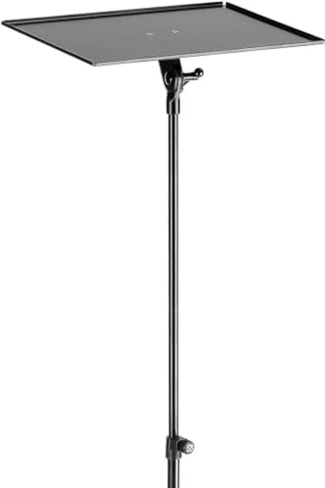 Alt view image 2 of 5 - K&M Konig & Meyer 12155.000.55 Laptop Projector Stand |Stable 3-Legged Tripod Base | Adjustable Height/Tilt | Ergonomic | Folds Compact | Portable | German Made | Black