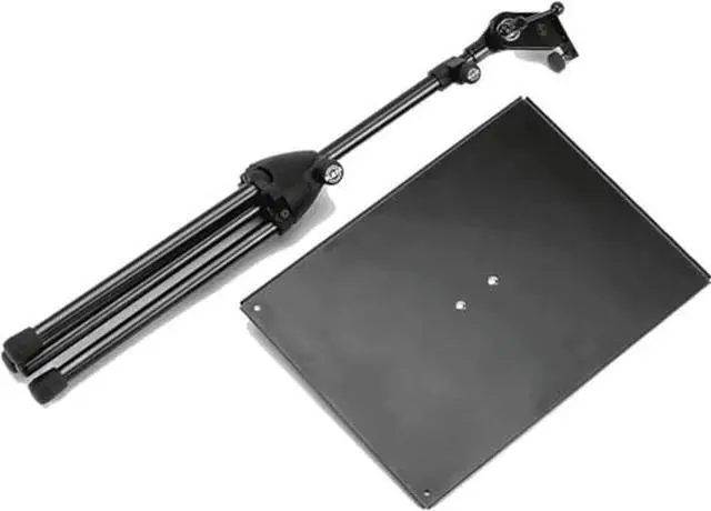 Alt view image 4 of 5 - K&M Konig & Meyer 12155.000.55 Laptop Projector Stand |Stable 3-Legged Tripod Base | Adjustable Height/Tilt | Ergonomic | Folds Compact | Portable | German Made | Black