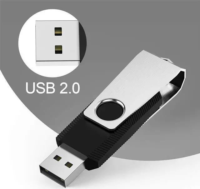Alt view image 5 of 5 - KEXIN 4GB USB Flash Drive 50 Pack - Thumb Drive Bulk Memory Stick Pen Drives With Swivel Design, USB 2.0, Black