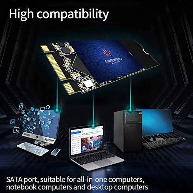 Alt view image 3 of 5 - GAMERKING SSD M.2 2260 1TB NGFF Internal Solid State Drive High Performance Hard Drive for Desktop Laptop SATA III 6Gb/s M2 SSD (1TB, M.2 2260)