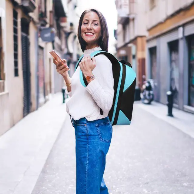 Alt view image 5 of 5 - Gelrova LED Backpack 17 Inch, City Serise Full Color Screen Programmable Screen Laptop Backpack, Work Bag Fashion Travel Backpack, Blue