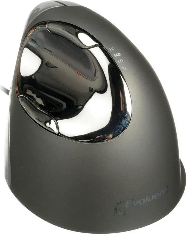 Alt view image 5 of 5 - Evoluent Vertical Mouse 4 Right Hand (VM4R) - Ergonomic USB Wired Mouse for Laptop and PC with Jestik Microfiber Cloth (Regular Size) Black