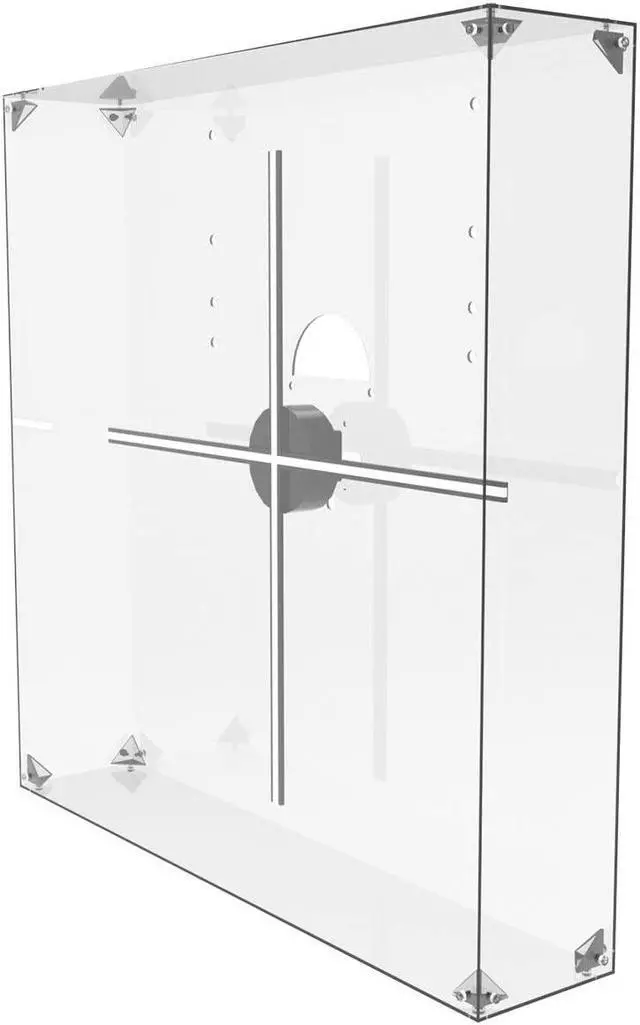 Alt view image 2 of 5 - Missyou 3D Hologram Fan Protective Cover for Collectibles Assemble Clear Acrylic Box Alternative Glass Case for Holographic Projection (Suitable for 22" and below holo fan (H 23.2"*W 7.8*L 23.2"))